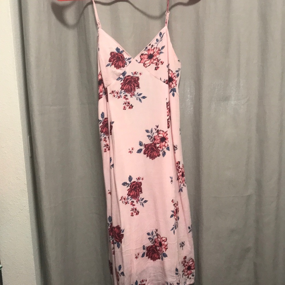 Pink floral dress